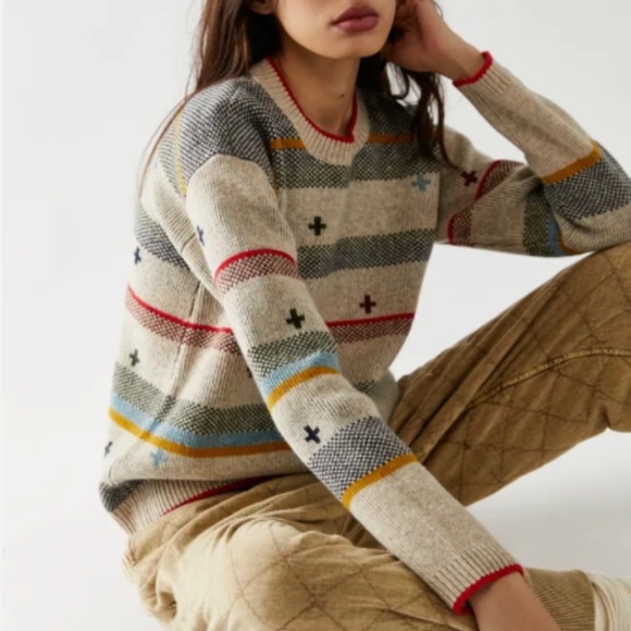 Pendleton Sweaters - Free People Pendleton Bridger Stripes Lambswool Sweater